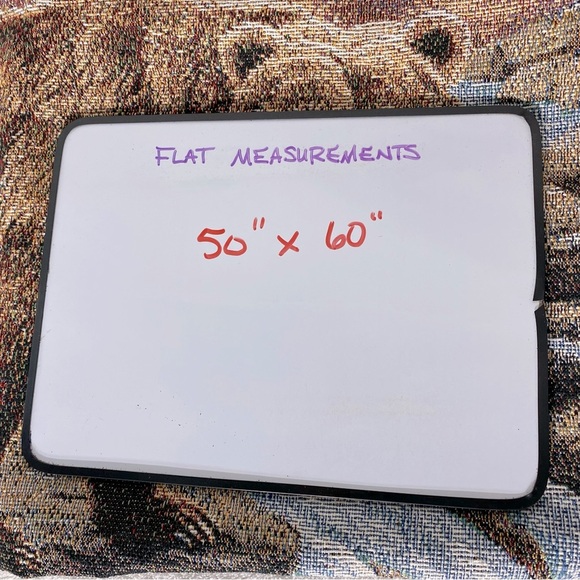 Vintage Mohawk Home Bear Tapestry Throw Blanket W Fringe - Picture 4 of 15